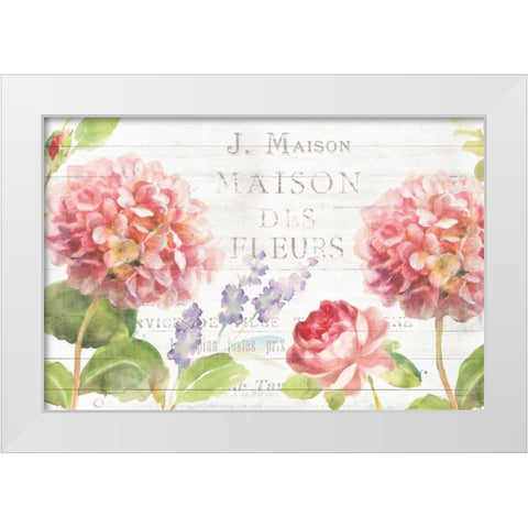 Maison Des Fleurs II White Modern Wood Framed Art Print by Nai, Danhui