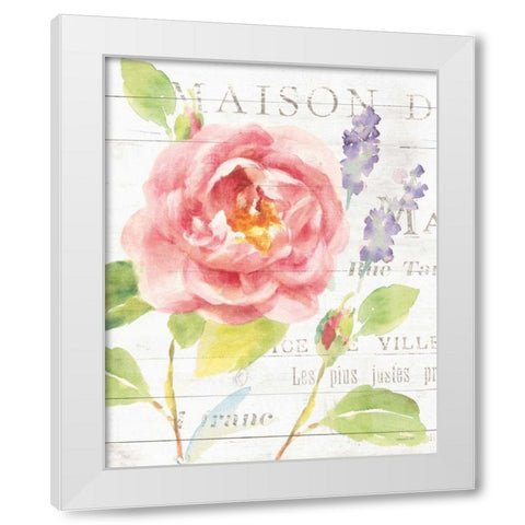 Maison Des Fleurs III White Modern Wood Framed Art Print by Nai, Danhui