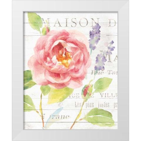 Maison Des Fleurs III White Modern Wood Framed Art Print by Nai, Danhui