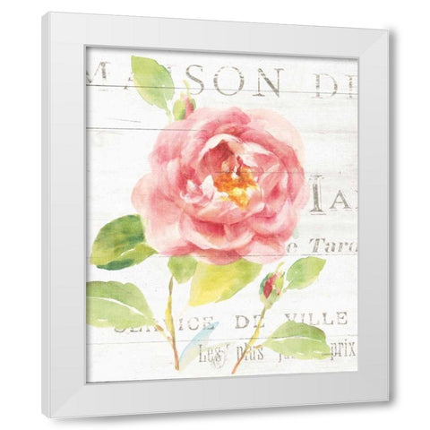 Maison des Fleurs V White Modern Wood Framed Art Print by Nai, Danhui