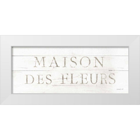 Maison des Fleurs IX White Modern Wood Framed Art Print by Nai, Danhui