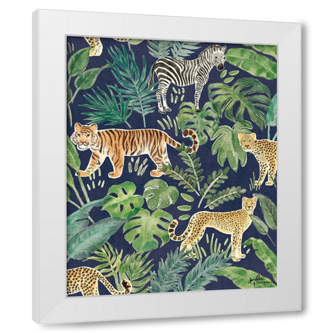 Jungle Vibes Step 03D White Modern Wood Framed Art Print by Penner, Janelle