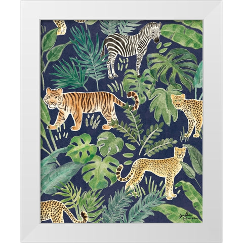 Jungle Vibes Step 03D White Modern Wood Framed Art Print by Penner, Janelle