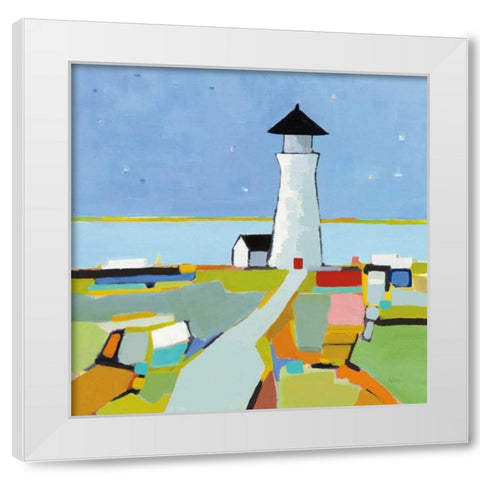 To the Lighthouse White Modern Wood Framed Art Print by Adams, Phyllis