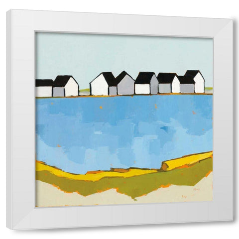 A Summers Day White Modern Wood Framed Art Print by Adams, Phyllis
