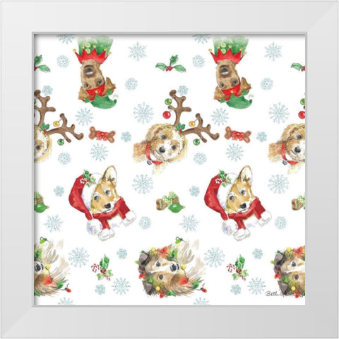 Holiday Paws Step 02A White Modern Wood Framed Art Print by Grove, Beth