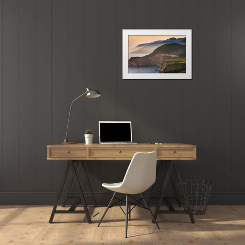 Big Sur I White Modern Wood Framed Art Print by Majchrowicz, Alan