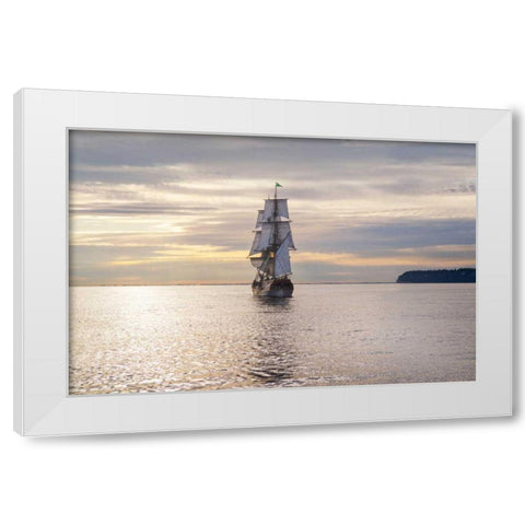 Lady Washington III White Modern Wood Framed Art Print by Majchrowicz, Alan
