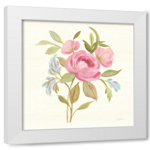 Petals and Blossoms IV White Modern Wood Framed Art Print by Vassileva, Silvia