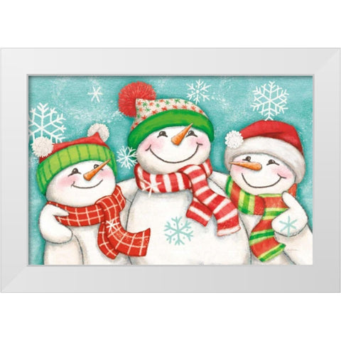 Let it Snow III Eyes Open White Modern Wood Framed Art Print by Urban, Mary