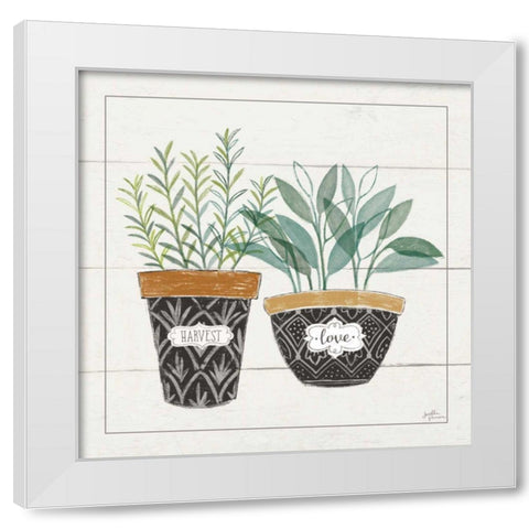 Fine Herbs IV Love White Modern Wood Framed Art Print by Penner, Janelle