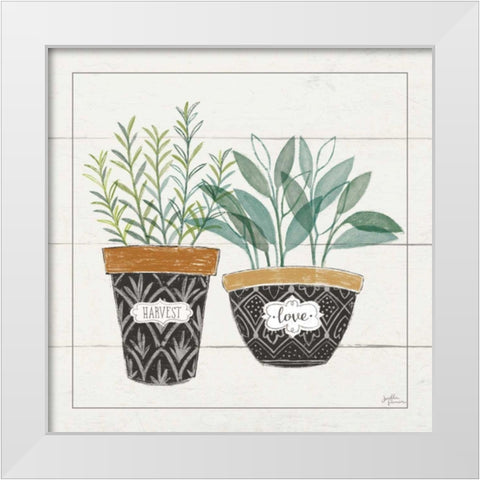 Fine Herbs IV Love White Modern Wood Framed Art Print by Penner, Janelle