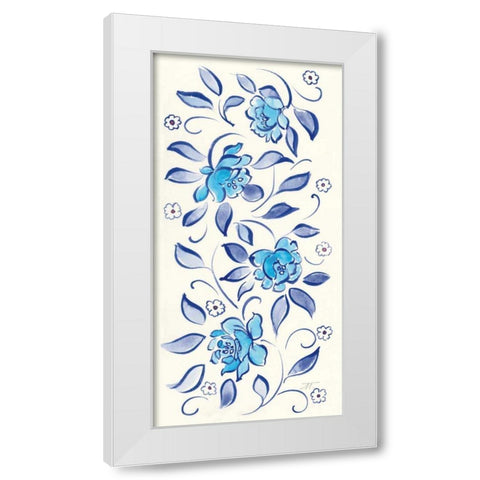 Peacock Garden X White Modern Wood Framed Art Print by Thomas, Miranda