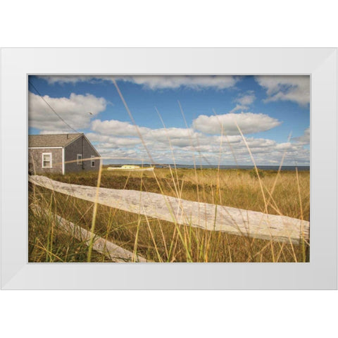 The Cottage White Modern Wood Framed Art Print by Aledanda