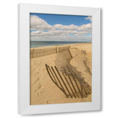 Beach Dunes II White Modern Wood Framed Art Print by Aledanda