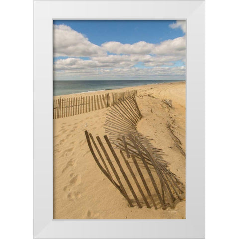 Beach Dunes II White Modern Wood Framed Art Print by Aledanda
