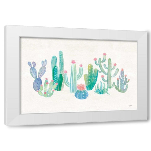 Bohemian Cactus I White Modern Wood Framed Art Print by Urban, Mary