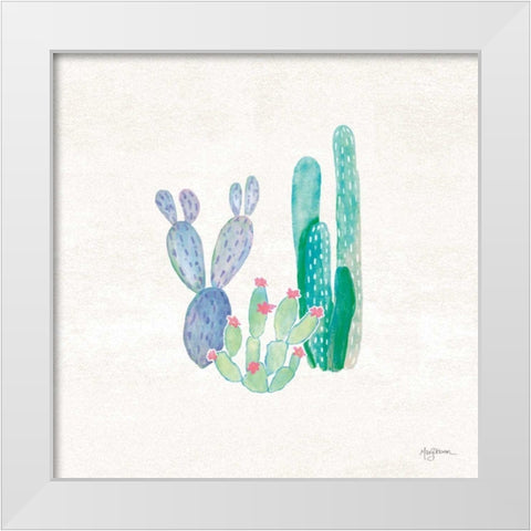 Bohemian Cactus II White Modern Wood Framed Art Print by Urban, Mary