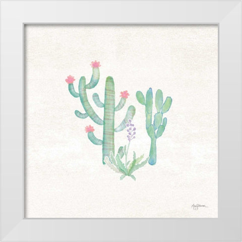 Bohemian Cactus IV White Modern Wood Framed Art Print by Urban, Mary