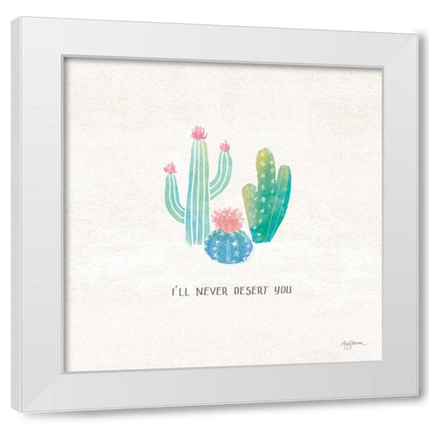 Bohemian Cactus VII White Modern Wood Framed Art Print by Urban, Mary