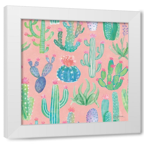 Bohemian Cactus Step 01D White Modern Wood Framed Art Print by Urban, Mary