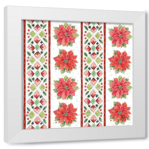 Country Poinsettias Step 06A White Modern Wood Framed Art Print by Brissonnet, Daphne