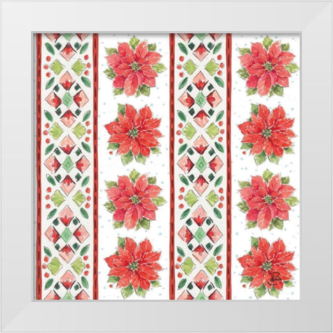 Country Poinsettias Step 06A White Modern Wood Framed Art Print by Brissonnet, Daphne