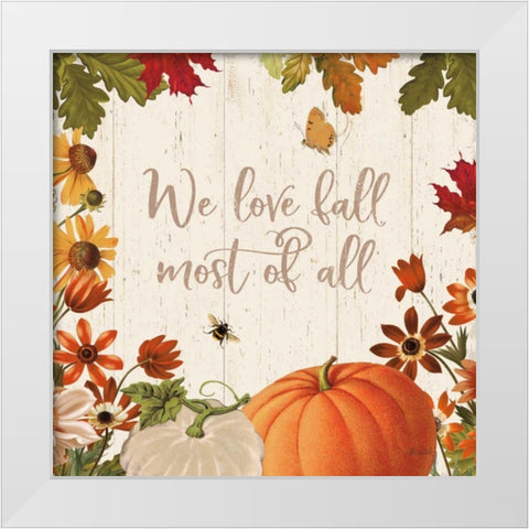 Fall Garden II White Modern Wood Framed Art Print by Pertiet, Katie