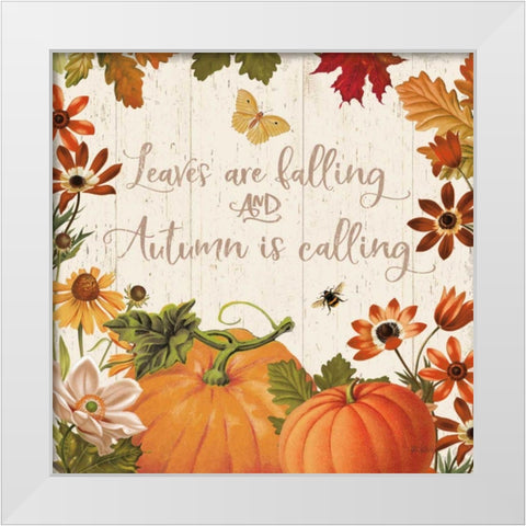 Fall Garden III White Modern Wood Framed Art Print by Pertiet, Katie