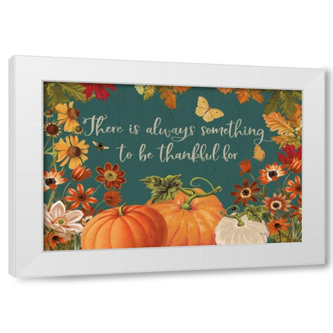 Fall Garden I Teal White Modern Wood Framed Art Print by Pertiet, Katie