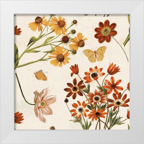 Fall Garden Step 02A White Modern Wood Framed Art Print by Pertiet, Katie