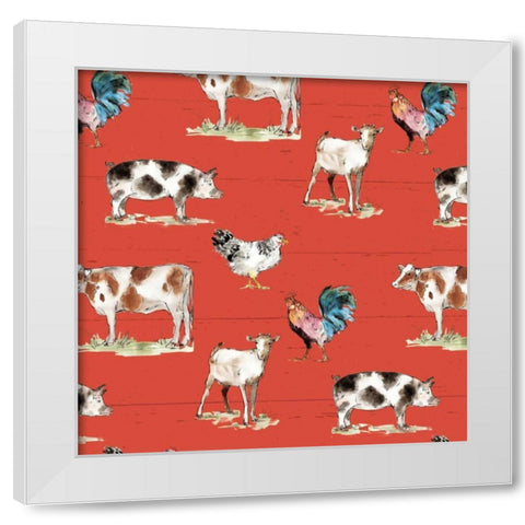 Down on the Farm Step 01B White Modern Wood Framed Art Print by Tavoletti, Anne