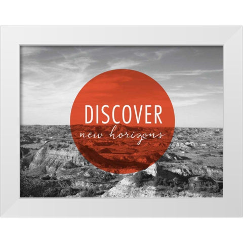 Discover New Horizons v2 White Modern Wood Framed Art Print by Marshall, Laura