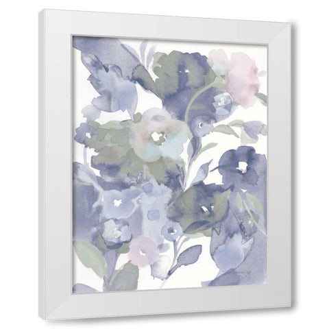 Jewel Garden I Blue White Modern Wood Framed Art Print by Nai, Danhui