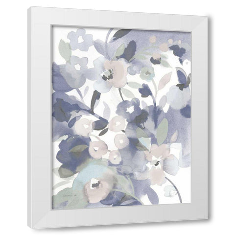 Jewel Garden II Blue White Modern Wood Framed Art Print by Nai, Danhui