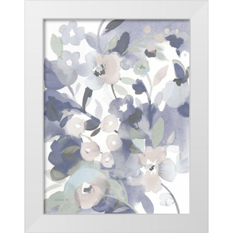Jewel Garden II Blue White Modern Wood Framed Art Print by Nai, Danhui