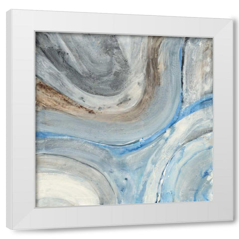 Estuary White Modern Wood Framed Art Print by Hristova, Albena