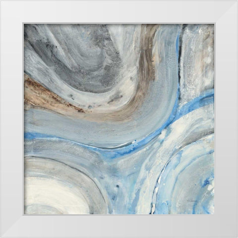 Estuary White Modern Wood Framed Art Print by Hristova, Albena