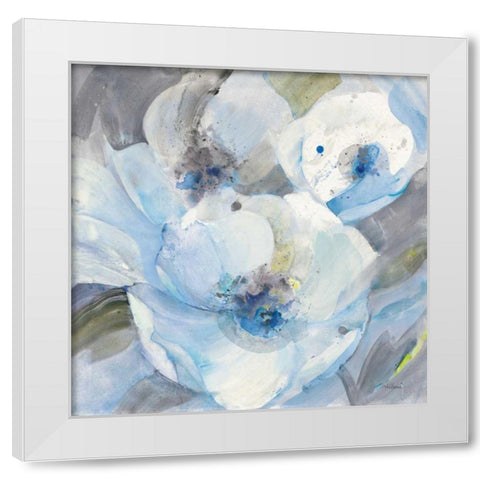 Joy White Modern Wood Framed Art Print by Hristova, Albena