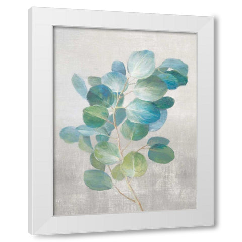 Fresh I Gray White Modern Wood Framed Art Print by Nai, Danhui