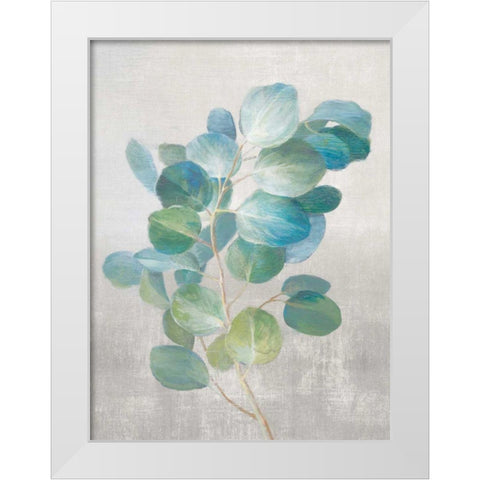 Fresh I Gray White Modern Wood Framed Art Print by Nai, Danhui