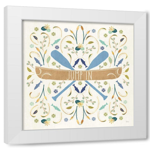 Otomi Lake III White Modern Wood Framed Art Print by Charron, Veronique