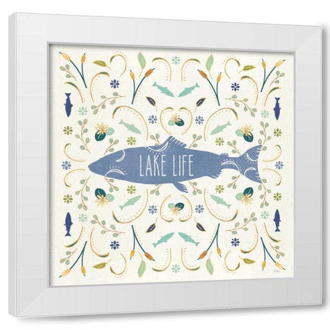 Otomi Lake V White Modern Wood Framed Art Print by Charron, Veronique