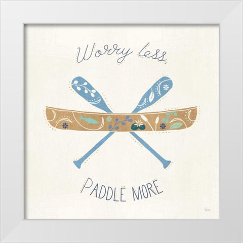 Otomi Lake VII White Modern Wood Framed Art Print by Charron, Veronique