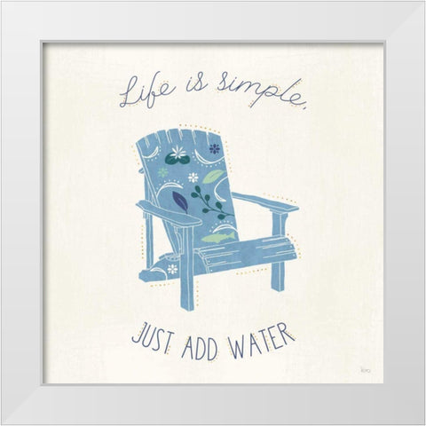 Otomi Lake VIII White Modern Wood Framed Art Print by Charron, Veronique