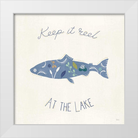 Otomi Lake IX White Modern Wood Framed Art Print by Charron, Veronique