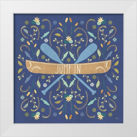 Otomi Lake III Dark White Modern Wood Framed Art Print by Charron, Veronique