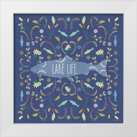 Otomi Lake V Dark White Modern Wood Framed Art Print by Charron, Veronique