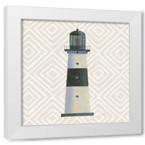 A Day at Sea III White Modern Wood Framed Art Print by Wiens, James