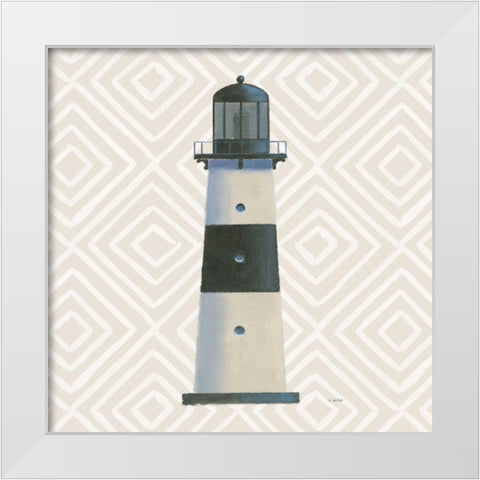 A Day at Sea III White Modern Wood Framed Art Print by Wiens, James